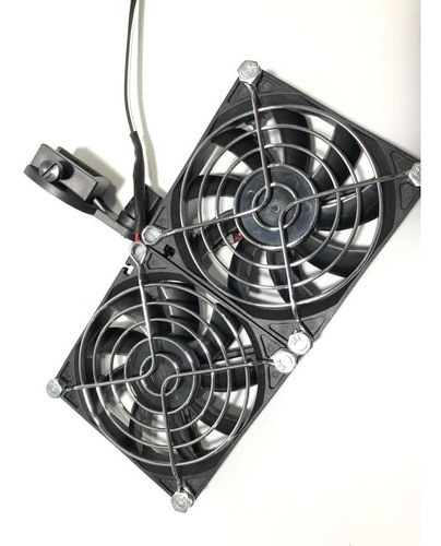 Cooler Micro Ventilador Duplo Aquário 12v Bivolt - Até 80lt 1