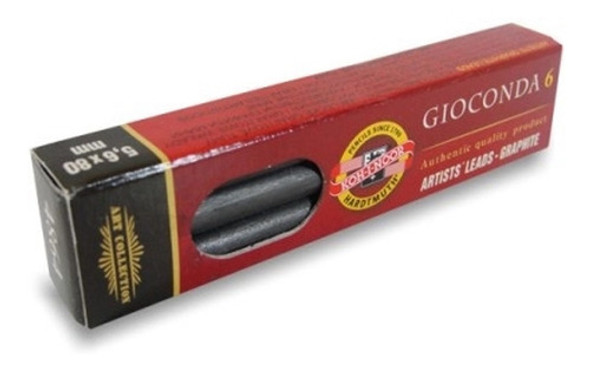 Mina Grafite 5,6mm 8cm 2b C/6 Koh-i-noor (4864) 0