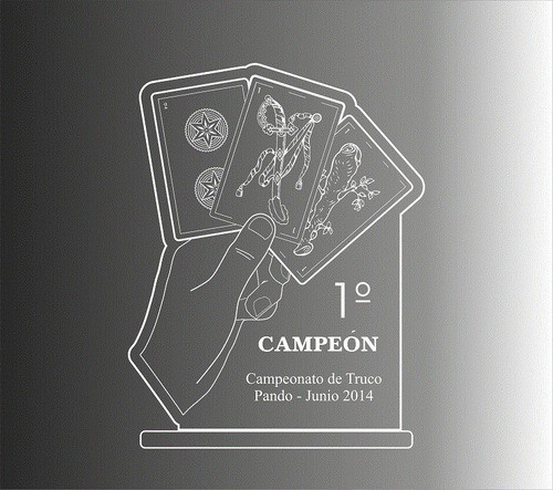 Trofeo De Truco Y Poker  Premios Acrílico Grabados 0