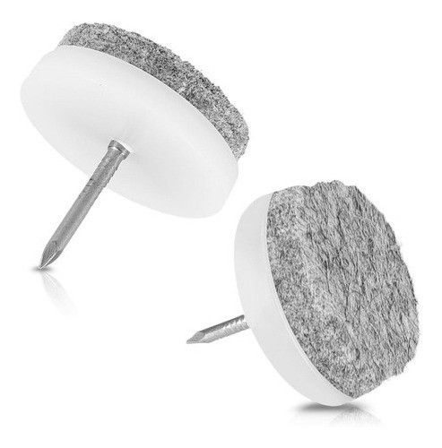 Patin Deslizador Pvc Clavo Simple Base Felpa 20mm X 100 Unid 0