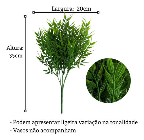 10 Plantas Artificiais Buquês De Folhagens Pequeno Realista 1