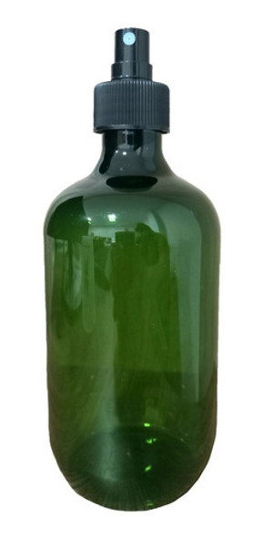Botella De Pet Verde De 500ml Con Spray Rociador  X 100 0