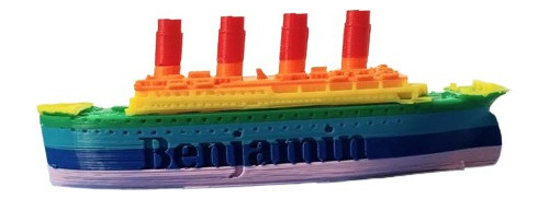 Titanic Arcoiris 3d Gordito Personalizado Flota , Adorno 0