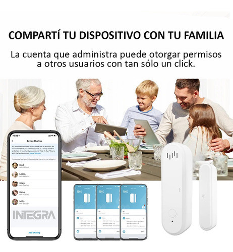 Alarma Sensor Magnetico Apertura Notifica Por Wifi Wl-19dwt 1