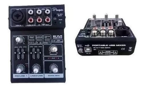 Consola Mixer Portatil Recargable 3 Ch Parquer Mx-3lb 0