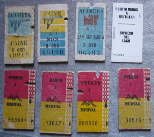 16 Boletos De Tren De Chile 1