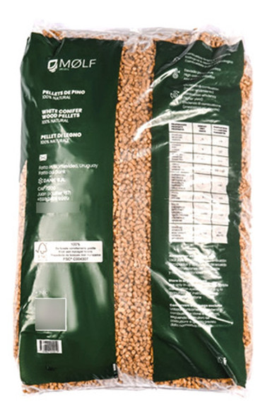 Pellet De Madera Puro Pino 6 Mm 45 Kg/ Combustible Ecológico 1 Pellet De Madera Puro Pino 6 Mm 45 Kg/ Combustible Ecológico 1