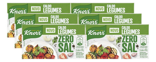 Kit 60 Caldo Knorr Zero Sal Legumes 48g Cada Total 2.880g 0