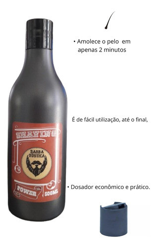 Creme Amolecedor Depilador De Pelos Sem Dor Barba Rústica 1