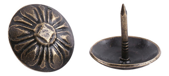 Etiqueta De Metal, 100 Peças De Estofamento Vintage, Unhas, 0