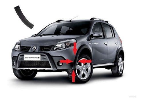 Sandero Stepway 2009 2010 Moldura Paragolpe Delantero Izquie 0