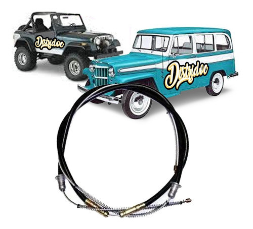 Cable De Freno Jeep Ika Trasero Estanciera Corto Y Largo 0