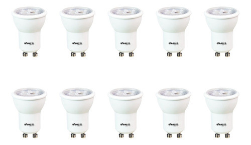 Kit 10 Lâmpadas Mr11 Mini Dicróica Led 4w 6000k Bivolt 0