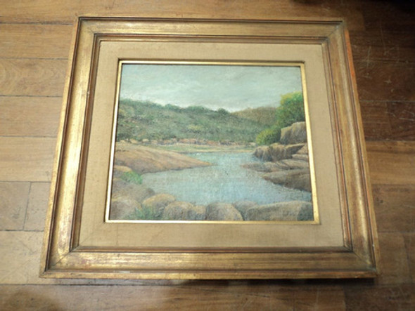 Pintura Oleo Tela Paisaje Cordoba Criolla Marco Firma 0