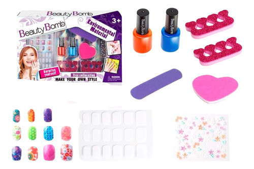 Kit Maquillaje Infantil Uñas Niñas 30 Piezas 0