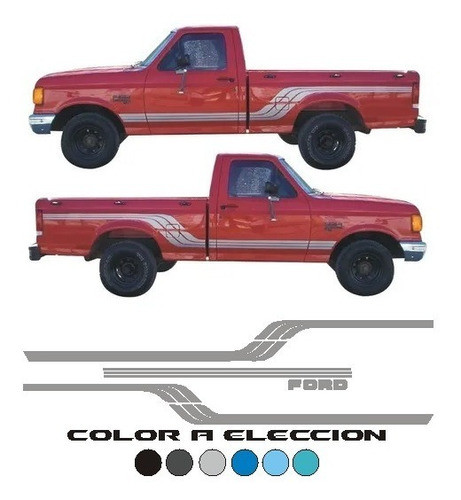 Calcos Franjas Ford F-100 / F 100 Franjas Laterales Adhesivo 0