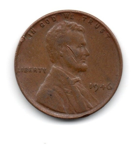 Estados Unidos Usa Moneda 1 Cent Año 1946 Km#a132 Lincoln 0