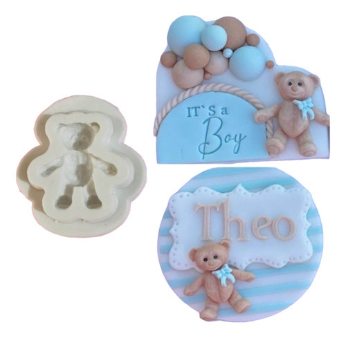 Molde De Silicone Mini Urso Ursinho 3,3cm 0