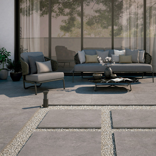 Porcelanato Para Piso Y Pared 2cm Espesor Gris Mate 61x61 Re 1
