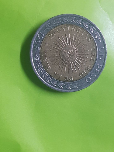 Moneda Argentina De $1 (1995) Con Error Provingias 0