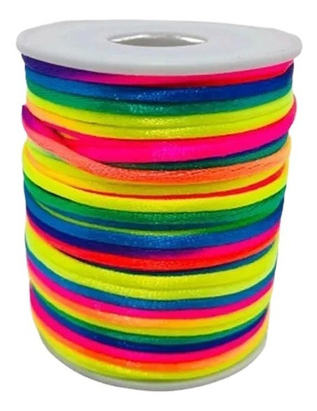 01 Fio Cordão Cetim Seda Rabo Rato 2mm- Varias Cores 0