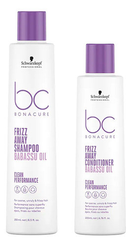 Shampoo + Acondicionador Schwarzkopf Frizz Away Bonacure 0