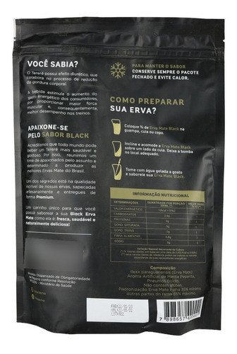 Erva Mate Black Terere Sabores Premium 500g Pura Folha 1