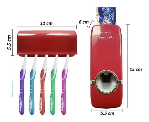 Dispensador Mecanico Porta Cepillo Moderno Pasta Dental Otec 1