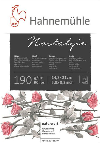 Bloco Hahnemuhle Nostalgie 190g/m2 14,8x21 50fls (10628209) 0