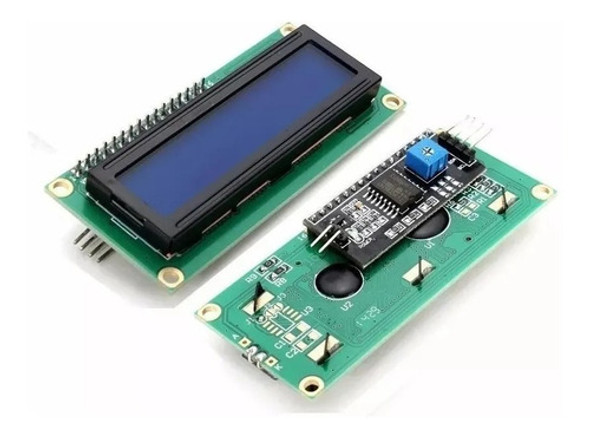 Display Lcd 16x2 1602 Com Back Azul + Modulo I2c Pic Arduino 1