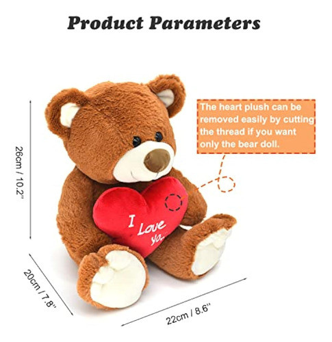 I Love You! Oso De Peluche De 10 Pulgadas Con 1