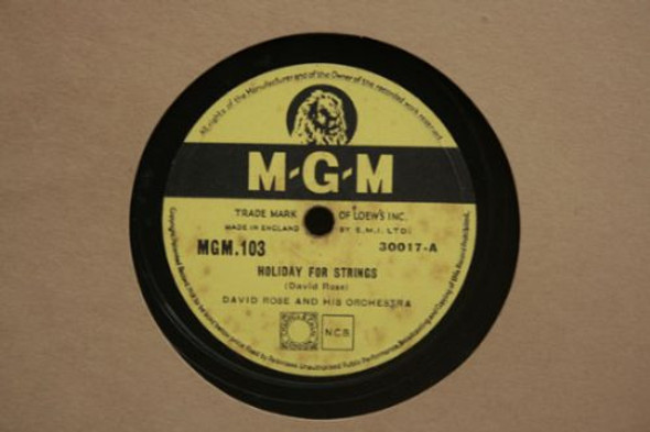 Holiday For Strings + Laura, David Rose, Mgm 30017 78rpm 0