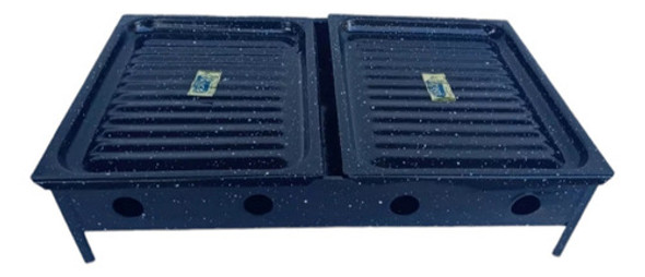 Brasero Mesa Enlozado Doble 50x31cm 0