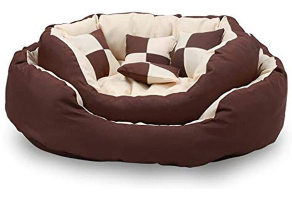 Cama Para Mascotas Ovalada, Larga Y Duradera, Con Cojin Ext 1