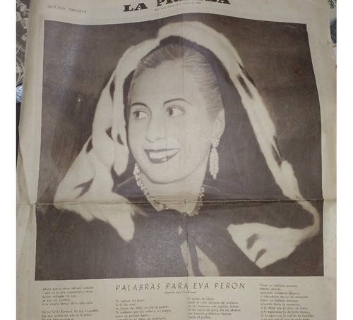 Diario La Prensa * Recuerdos  De Eva Peron - Año 1952 0