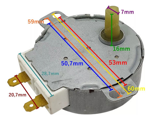 Motor Universal Do Prato Microondas 110v 127v Novo Original 1