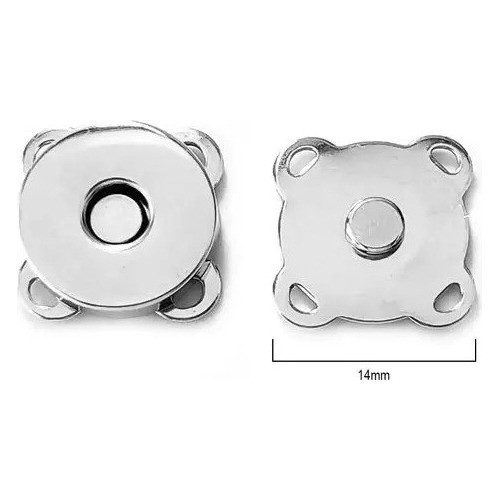 Botão Imantado 14mm - Níquel - 20 Und. 1