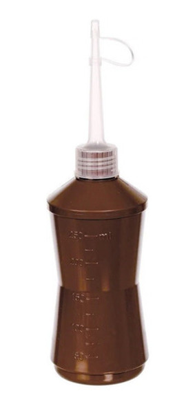 Almotolia Plástica Graduada Ambar 250m Bico Reto 12 0