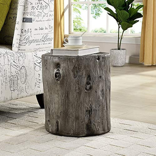 Firstime & Co.® Gray Arbor Log Table, American Crafted, Weat 0