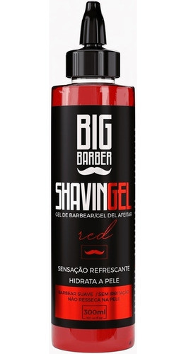 Shaving Gel Barbear Bisnaga Big Barber Red Pacote 3 Unidades 1