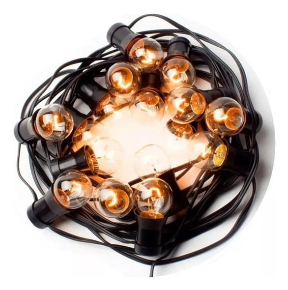 * Guirnalda Vintage 10mts + 10 Luces Incandescentes Exterior 0