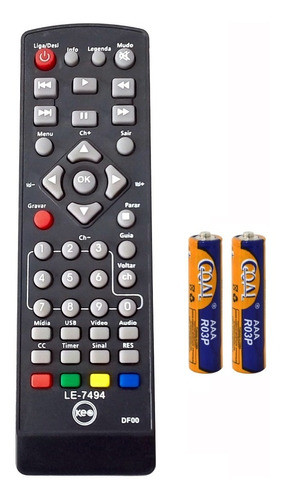 Controle Remoto Para Conversor - Keo K900 Intelbras + Pilhas 0