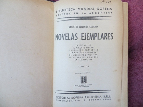 Novelas Ejemplares Miguel De Cervantes Saavedra Tapa Dura 1