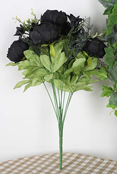 Flores Artificiales De Seda - Ramo De Peonias - 01 1