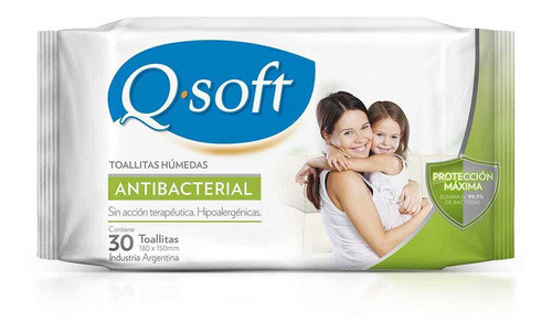 Pack X 3 Unid Toallas Húmedas Antibacterial Q-sof Q-soft 0