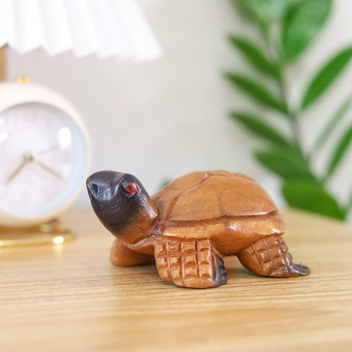 Duongjais Marca Buena Suerte Estatua De Tortuga De Madera Ta 1