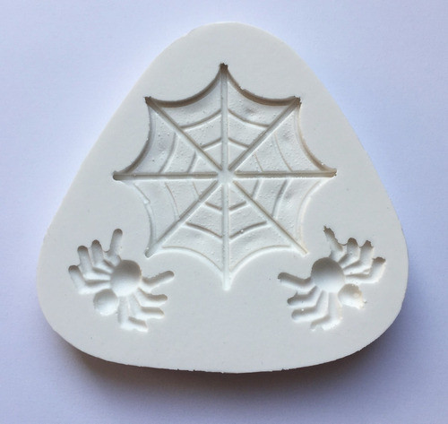 Molde De Silicone Aranha Teia Para Confeitaria E Biscuit 0