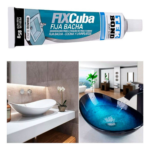Cola Cuba 85gr - Fix Cuba Blister Tekbond - Branco 1