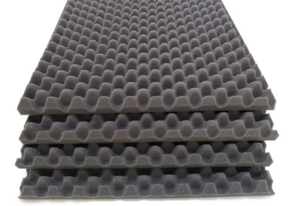 Espuma Acústica Kit C/30 Placas 50x50x3cm Caixa De Ovo 0