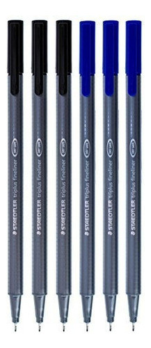 Staedtler Triplus Fineliner 0.3 Mm - Paquete De Seis (3 Negr 1